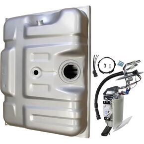 TRQ Rear Mounted Fuel Tank Kit Fuel Pump Module Assembly Gas Fuel Tank Compatible with 1992-1996 Ford F-150 F-250 F-350