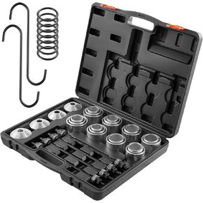VEVOR Pull and Press Sleeve Kit 36 PCS - Steel Bush Bearing Removal and Installation Set - Bush Removal Insertion Sleeve Tools with Carrying Case - Multi-Vehicle Compatibility for LCV and HGV Engines