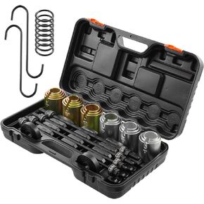 VEVOR Pull and Press Sleeve Kit 28 PCS - Steel Bush Bearing Removal and Installation Set - Bush Removal Insertion Sleeve Tools with Carrying Case - Multi-Vehicle Compatibility for LCV and HGV Engines