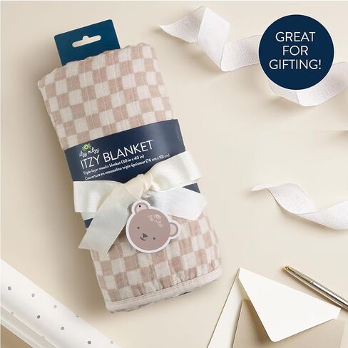 بطانية أطفال من Itzy Ritzy - بطانية ناعمة متعددة الاستخدامات من الموسلين القطني - يمكن استخدامها كحصيرة لوقت البطن، وغطاء للرضاعة، ومظلة لعربة الأطفال والمزيد - بمقاس 76.2 سم × 101.6 سم، ويمكن غسلها في الغسالة (طباعة بقرة) in Kuwait