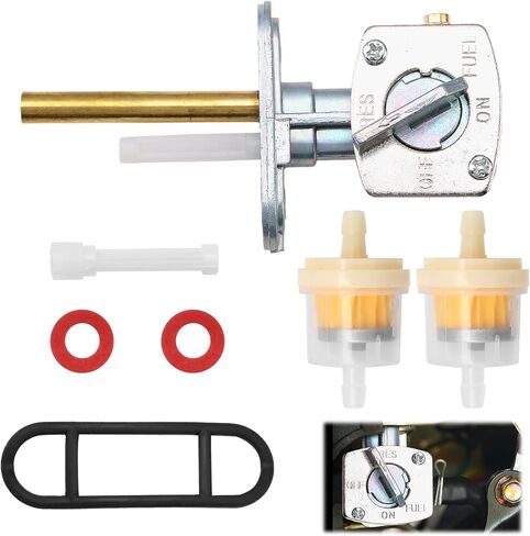 صمام إغلاق الوقود العالمي بيتكوك، مفتاح خزان الغاز متوافق مع Yamaha TTR90-250 YFB250 YFM200-400 Kawasaki KLF300 Bayou سوزوكي LTZ400 Quadsport ATVs الدراجات النارية in Kuwait