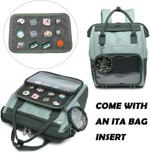 Ita Bag Pin Kawaii Cute Display Mommy Backpack for School Anime Cosplay مع إدراج in Saudi Arabia