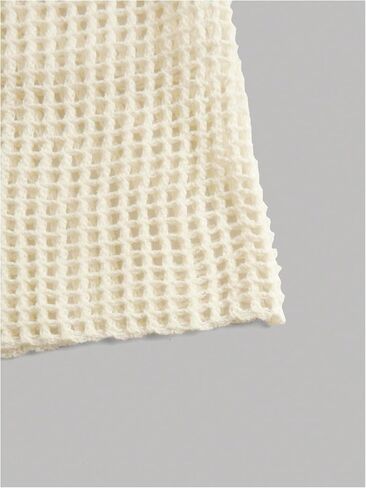 Girl's Hollow Out Crochet Knit Crop Sweater Long Flare Sleeve Boat Neck Sheer Pullovers Knitwear in Saudi Arabia