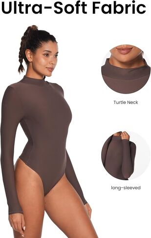 Sunzel الياقة المدورة داخلية للنساء كم طويل ملابس الخروج مثير قطعة واحدة قميص تيز الجوارب ملابس غير رسمية ثياب in Kuwait