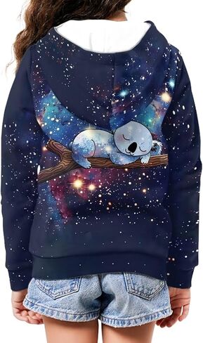 Upetstory Girls Boys Fashion Hoodies Sweatshirts Full Zip Up for Kids Clothing in Kuwait