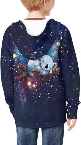 Upetstory Girls Boys Fashion Hoodies Sweatshirts Full Zip Up for Kids Clothing in Kuwait