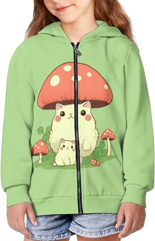 Upetstory Girls Boys Fashion Hoodies Sweatshirts Full Zip Up for Kids Clothing in Kuwait