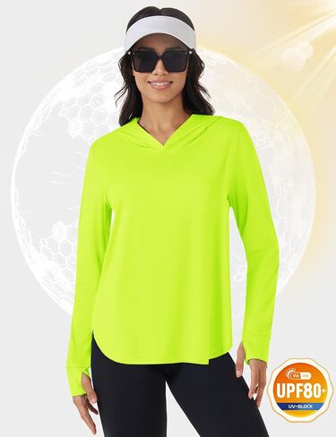 TACVASEN Women's UPF 80+ UV Protection Hoodie Lightweight Long Sleeves Quick Dry Fishing Running Workout Shirt Outdoor in Saudi Arabia