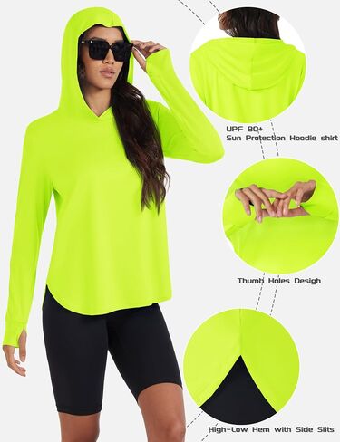 TACVASEN Women's UPF 80+ UV Protection Hoodie Lightweight Long Sleeves Quick Dry Fishing Running Workout Shirt Outdoor in Saudi Arabia