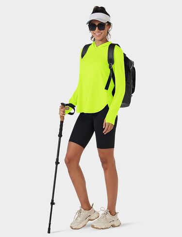 TACVASEN Women's UPF 80+ UV Protection Hoodie Lightweight Long Sleeves Quick Dry Fishing Running Workout Shirt Outdoor in Saudi Arabia