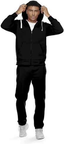 R RAMBLER 1985 Men's Track suit set Thick Fleece Hoodie Sweatsuit 2 pieces,casual winter warmer outfit in Saudi Arabia