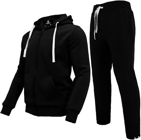 R RAMBLER 1985 Men's Track suit set Thick Fleece Hoodie Sweatsuit 2 pieces,casual winter warmer outfit in Saudi Arabia