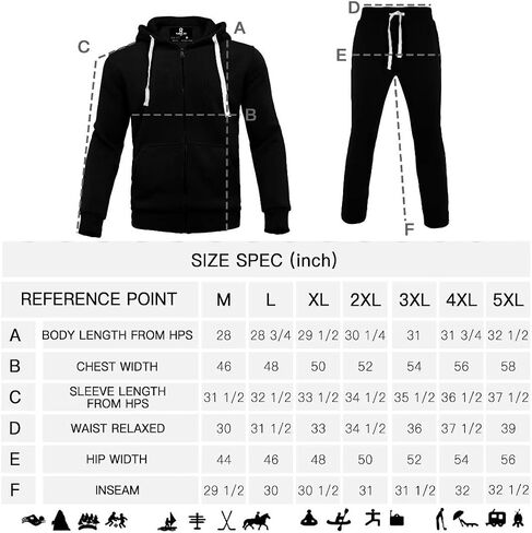 R RAMBLER 1985 Men's Track suit set Thick Fleece Hoodie Sweatsuit 2 pieces,casual winter warmer outfit in Saudi Arabia