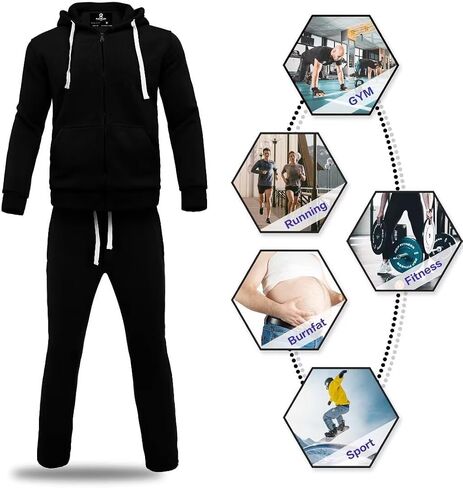 R RAMBLER 1985 Men's Track suit set Thick Fleece Hoodie Sweatsuit 2 pieces,casual winter warmer outfit in Saudi Arabia