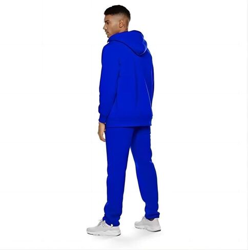 طقم بدلة رياضية للرجال من R RAMBLER 1985، بدلة رياضية بغطاء للرأس من الصوف السميك، قطعتين، ملابس كاجوال للشتاء أكثر دفئًا in Kuwait