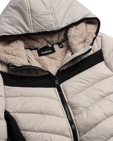 bebe Women's Puffer Vest - Lightweight Quilted Glacier Shield Winter Vest with High Collar and Hood - Jacket for Women (S-XL) in Saudi Arabia