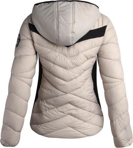 bebe Women's Puffer Vest - Lightweight Quilted Glacier Shield Winter Vest with High Collar and Hood - Jacket for Women (S-XL) in Saudi Arabia