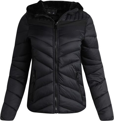 bebe Women's Puffer Vest - Lightweight Quilted Glacier Shield Winter Vest with High Collar and Hood - Jacket for Women (S-XL) in Saudi Arabia