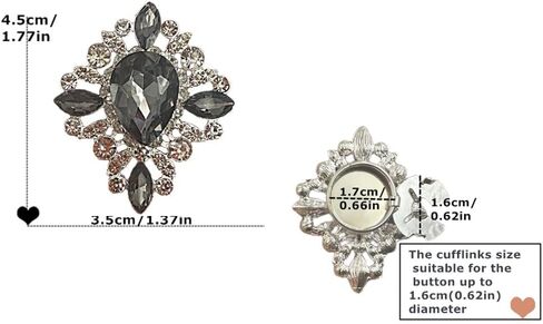 Vintage Rhinestone Cross Shape Button Covers Cufflinks For Men Women Teardrop Cut Decorative Shell Button Covers For Shirt Tuxedo Fancy Accessories For Party Business Daily Wedding Gifts in Saudi Arabia