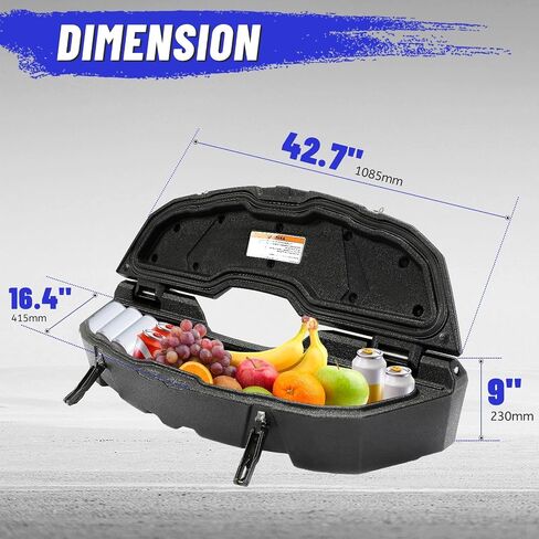 ECOTRIC Cargo Storage Box Trunk Compatible with 2013-2021 Can-Am Maverick X3 MAX Outlander Renegade 1000 800 850 500 Replacement for 715003879 12 Gal (45L) in Saudi Arabia