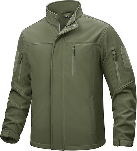 TACVASEN Men's Tactical Softshell Jacket Fleece Lined Water Resistant Windbreaker Military Lightweight Coat for Hiking in Kuwait