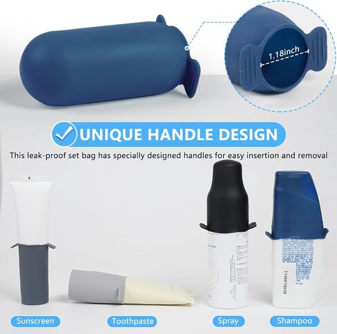 16 Pack Silicone Bottle Covers,Elastic Sleeves for Leak Proofing,Travel Essentials for Women Men,Travel Size Toiletries,Cruise Ship Essentials, Accessories Luggage, Travel Must Haves in Kuwait