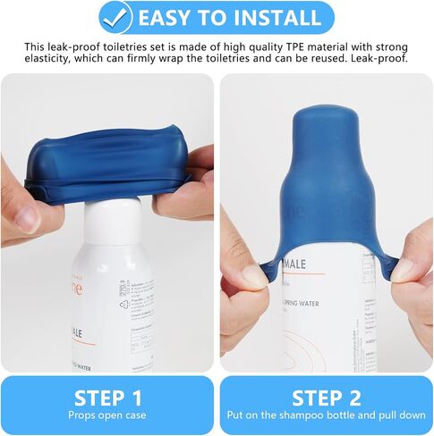 16 Pack Silicone Bottle Covers,Elastic Sleeves for Leak Proofing,Travel Essentials for Women Men,Travel Size Toiletries,Cruise Ship Essentials, Accessories Luggage, Travel Must Haves in Kuwait