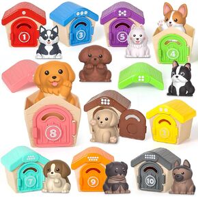 Learning Toy for Toddlers 1 2 3 Year Old, 20 Pcs Cat Toys for Kids, Counting, Matching & Sorting Montessori Educational Sensory Toys, Christmas Birthday Easter Gift for Baby Boy Girl 1-3
