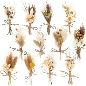8 Pack Dried Flower Bouquet Multicolor Dried Pampas Grass with Stems Boho Wedding Dry Floral Arrangement Mini Dried Embossing Bundles Natural Dried Flowers for Cafts, Vase,DIY,Wedding Party Decor in Kuwait