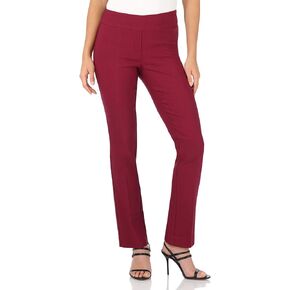 Rekucci Women's Ease Into Comfort Straight Leg Pant with Tummy Control