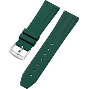 Rubber Watch Band 20mm 22mm, Fluororubber Quick Release Watch Strap, Soft Breathable Bracelet for Men Women