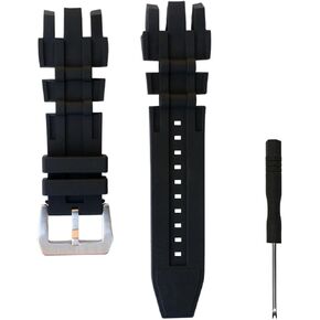 for Invicta Subaqua Reserve Watch Replacement Rubber Silicone Band/Strap - Black Invicta Watch Strap