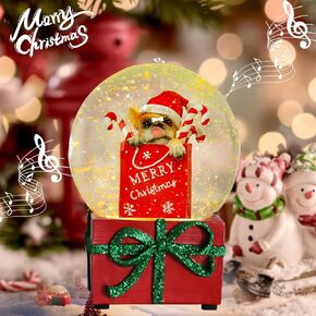 VCUTEKA Snow Globe, Christmas Snow Globe Color Changing Battery Operated Lighted Musical Snow Globes for Kids Gift and Home Décor