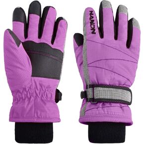 Azarxis Kids Children Ski Gloves Winter Snow Gloves Waterproof Winter Warm Gloves for Snowboarding, Sledding