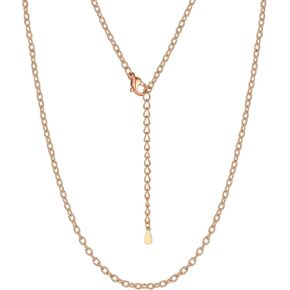 Suplight Stainless Steel Cable Chain Necklaces for Men Women 14K Gold/Black/Rose Gold Plated Cable Link Chains, 2mm Thin & Dainty & Sturdy Chains for Pendant 14"-30" Length