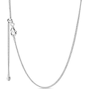 PANDORA Jewelry Curb Chain Sterling Silver Necklace, 23.6", No Box