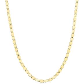 Miabella Italian 18K Gold Over 925 Sterling Silver Sparkle Mirror Link Chain Necklace for Women, Made in Italy