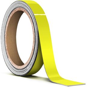 VViViD Daytona Yellow Gloss Air-Release Adhesive Vinyl Pinstripe Tape Roll (1 Inch x 20ft)