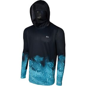 PELAGIC , Long Sleeve Hooded Fishing Shirt, UPF 50+ Protection, Water and Stain Repellent