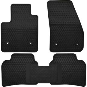 Car Floor Mat for Infiniti Q50 2014-2024 Custom Fit Full Black Rubber Auto Liner Mats All Weather Protection Heavy Duty Odorless