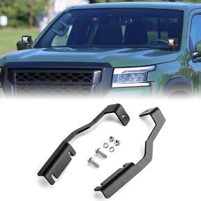 WeiSen Upper Hood Hinge Ditch Light Mounting Brackets Compatible with Nissan Frontier 2WD 4WD 2022-2024 for Auxiliary Most 3 Inch Offroad Pod Work Light