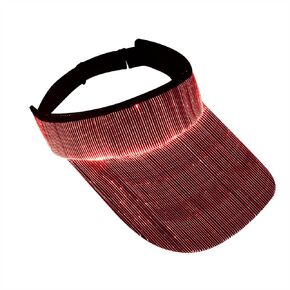 LED Hat, Sun Visor Hat Light Up Cap with 7 Colors for Women Unisex with Elastic Fit Running Tennis Golf Visors (Black)
