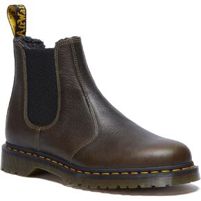 Dr. Martens Unisex-Adult 2976 Faux Fur Lined Grizzly Leather Chelsea Boot Fashion