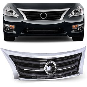 PartsFlow Front Bumper Grille Chrome Shell Black Insert Upper Grill Assembly For 2013 2014 2015 Nissan Altima NI1200250 623103TA0A in Kuwait