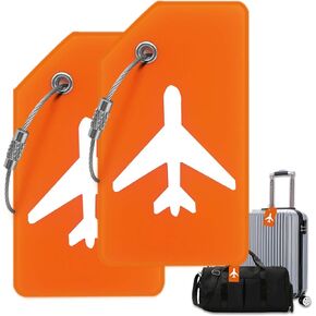 Luggage Tag - Travel Essentials Accessories for Suitcases Quickly Identify, Travel Tags for Luggage, Backpacks, Bags, Baggage, Cruise Suitcases - Flexible & Bright Silicone