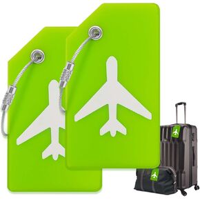 Luggage Tag - Travel Essentials Accessories for Suitcases Quickly Identify, Travel Tags for Luggage, Backpacks, Bags, Baggage, Cruise Suitcases - Flexible & Bright Silicone in Kuwait