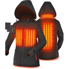 IHeat Women's Heated Jacket, Winter Jacket Slim Fit Heated Coat with 14400 mAh Battery Pack
