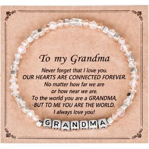 Kivosliviz Grandma Bracelet for Women from Granddaughter Grandkids Best Birthday Mothers Day Gifts for Grandma