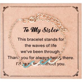 Kivosliviz Sister Bracelet for Women Gifts Unique Mothers Day Birthday Jewelry ideas Brother My Sisters Bracelet