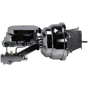 Leed Brakes Compact-10 Series 8 Inch Dual Power Booster Kit With Disc/Drum Valve Chrome